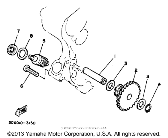XT350B Tachometer