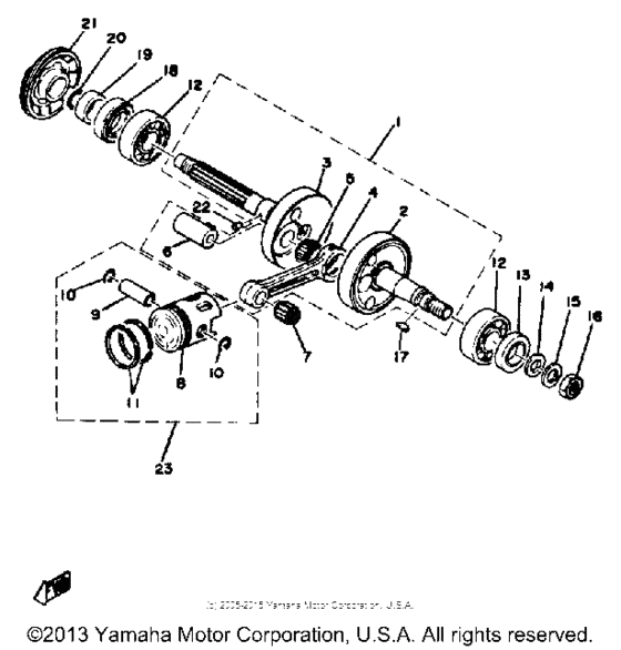 Crank-piston
