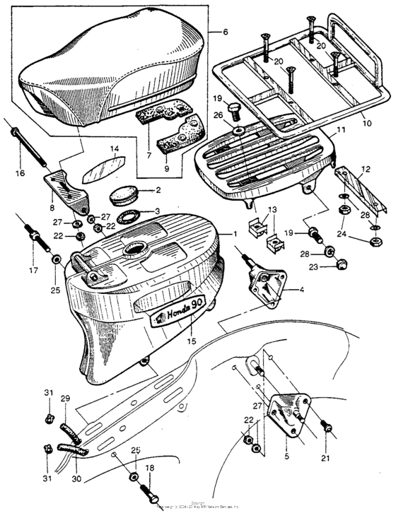 Fuel tank + luggage carrier