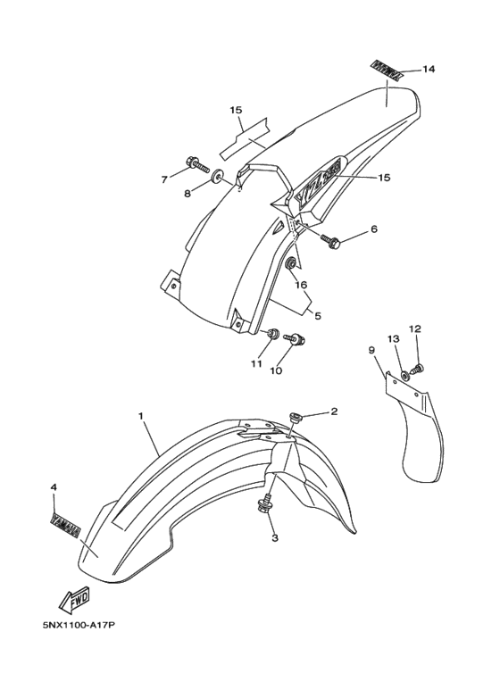 YZ250 Крыло