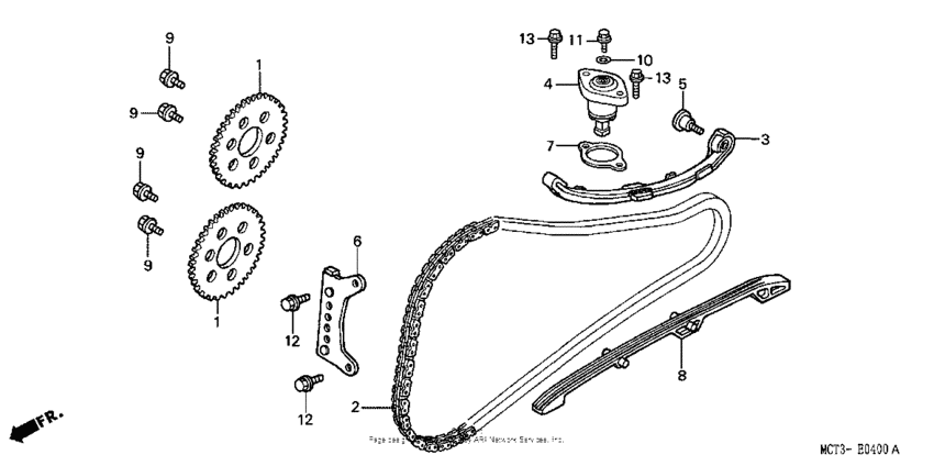 Cam chain + tensioner