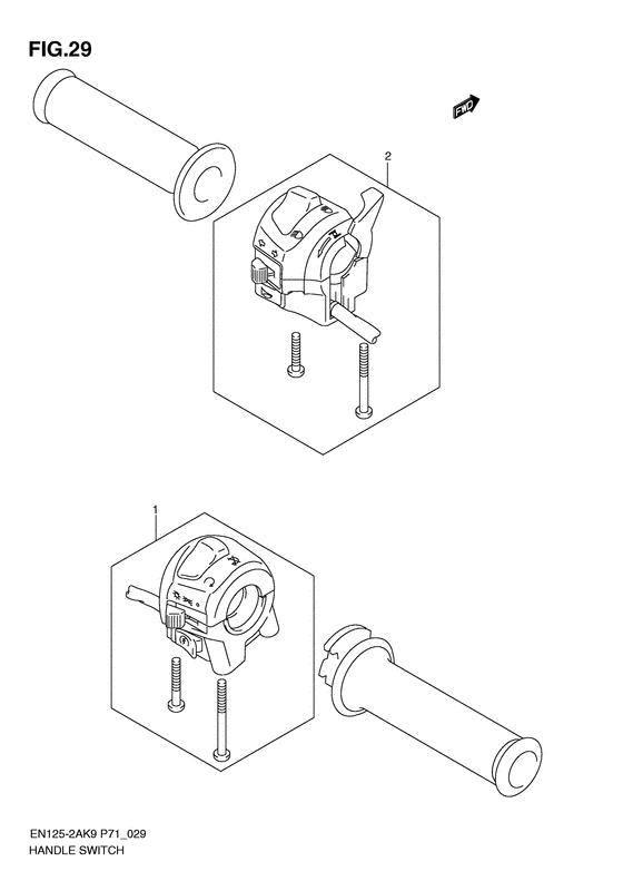 EN125-2 Рулевой переключатель
