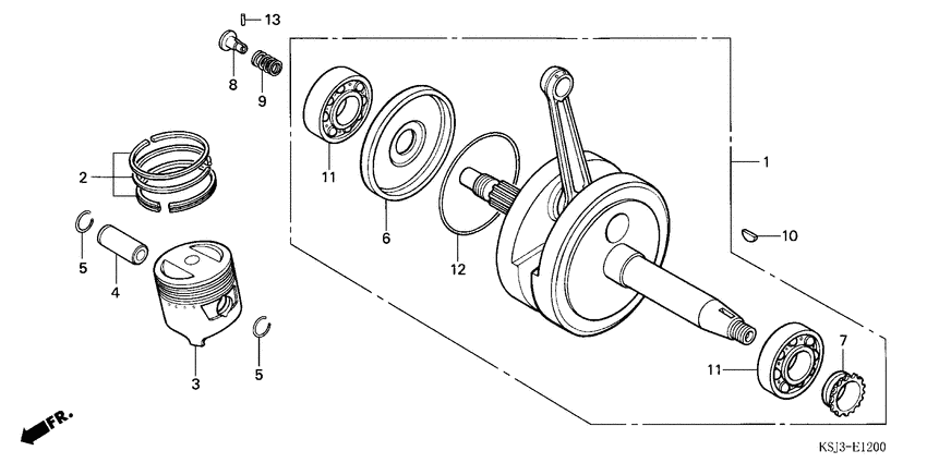 Crankshaft/piston