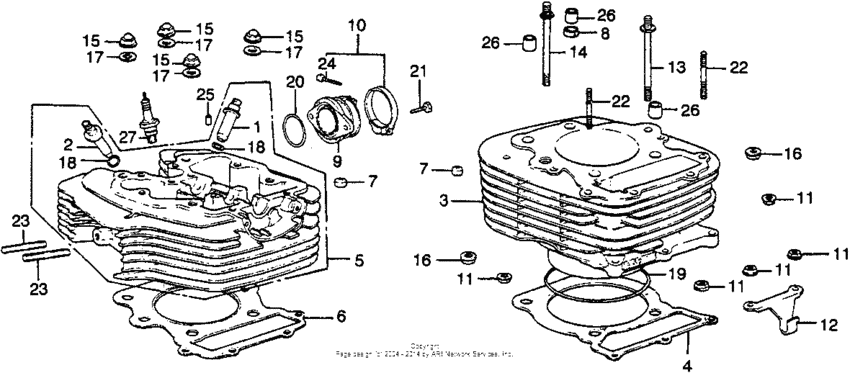 Cylinder head + cylinder