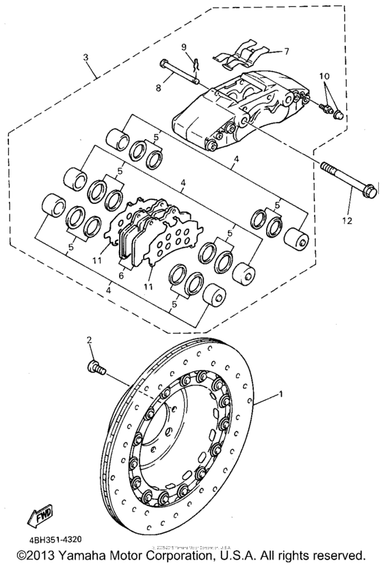 GTS1000AF Передний суппорт