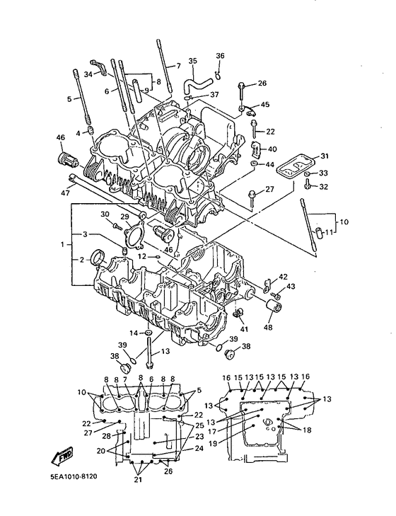 XJR1300SP Картер двигателя