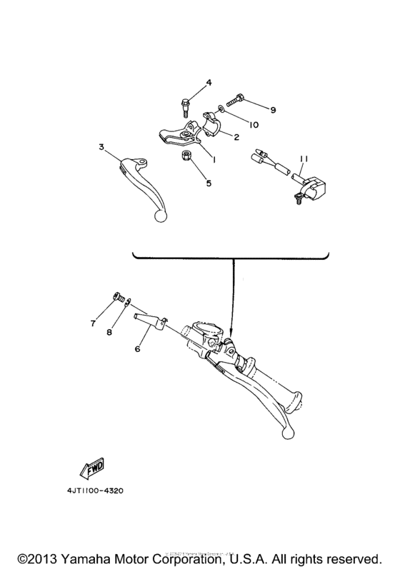 Handle switch. lever