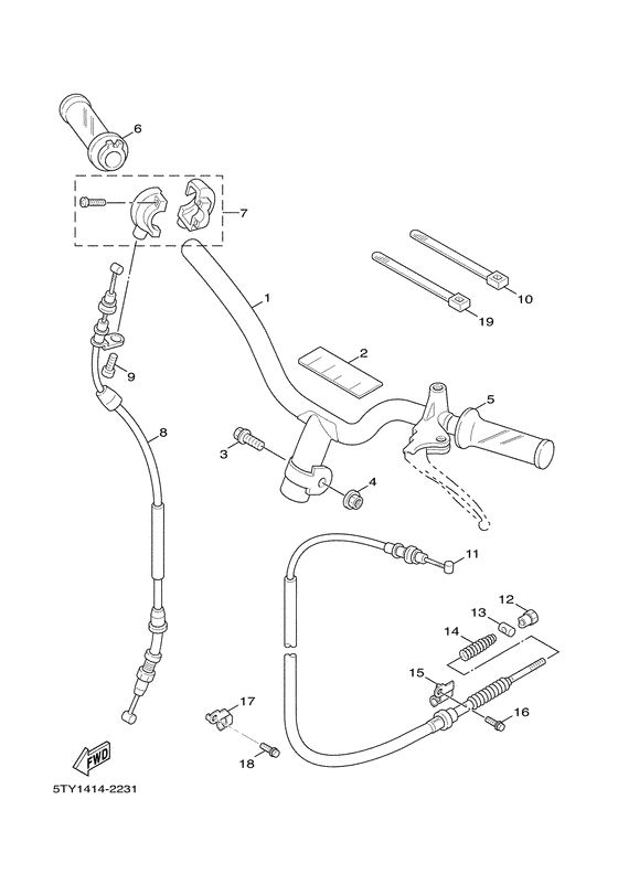 Steering handle & cable
