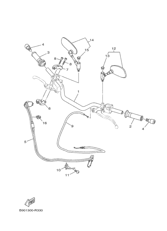Steering handle & cable