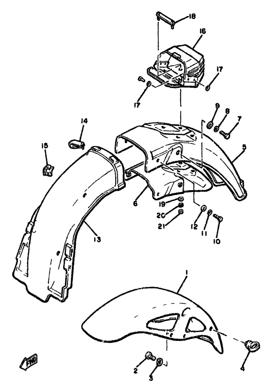 Front fender. rear fender