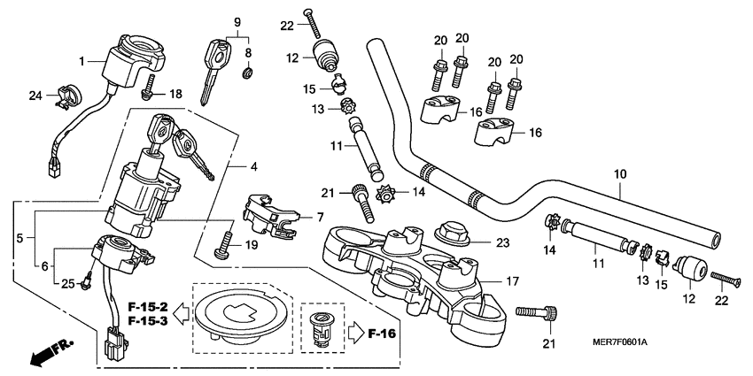 Handle pipe/top bridge