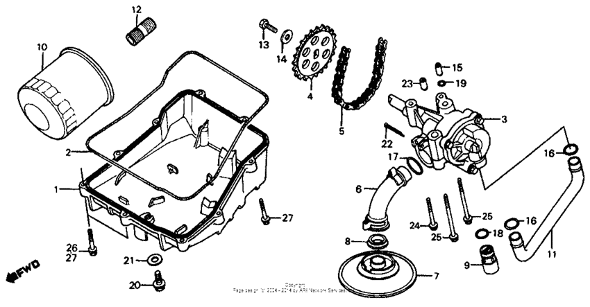 Oil filter + oil pan + oil pump