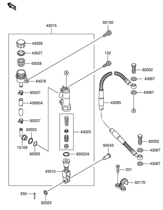 RM65 Задний тормозной цилиндр