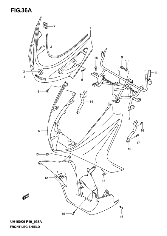 Front leg shield