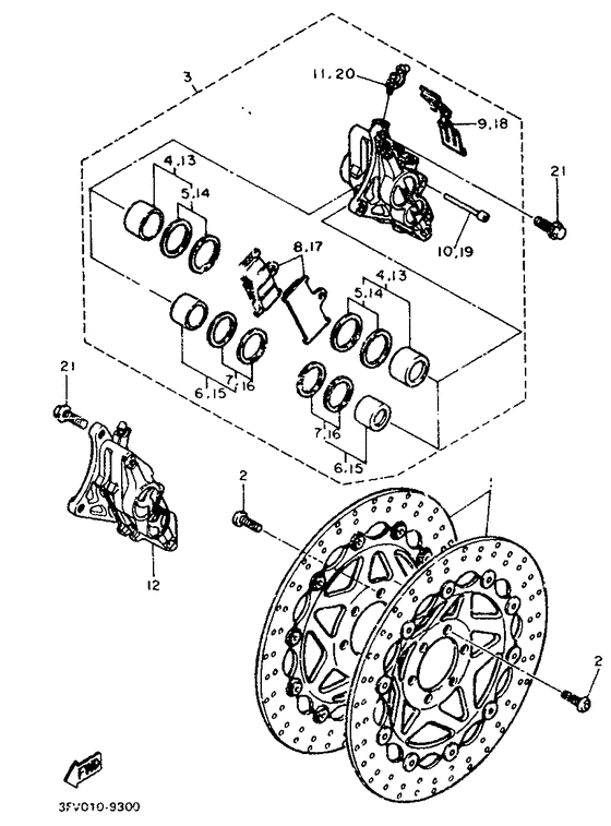 Front brake. caliper