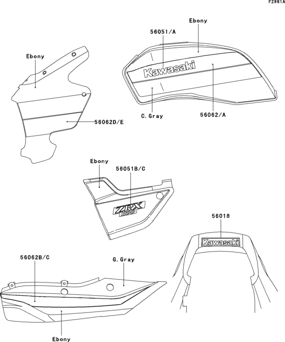 ZR1100 Decals(ebony / gray)(zr1100-c3)