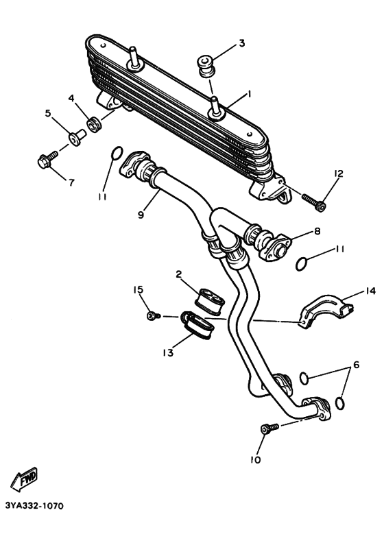 FJ1200 FJ1200E Масляный радиатор