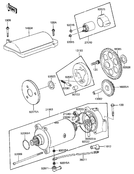 Starter motor/starter clutch