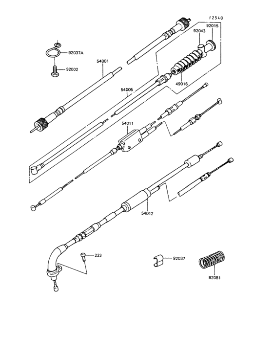 KE100 Тросы управления