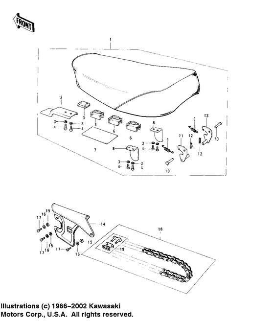 Seat/chain cover/chain