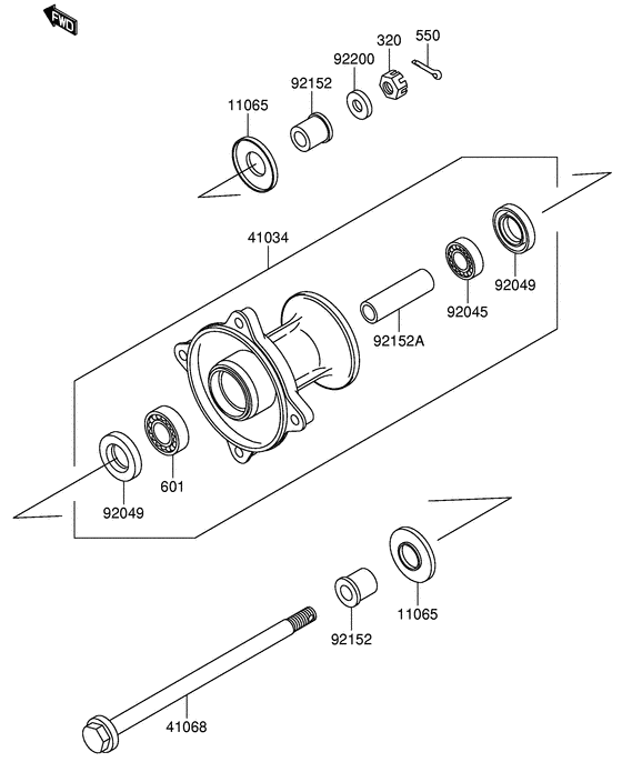 RM65 Передняя втулка