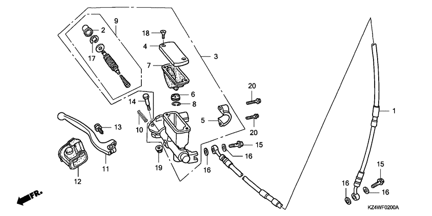 Fr. brake master cylinder