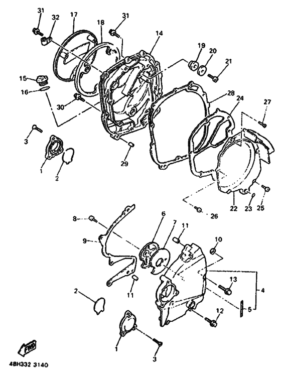 Crankcase cover ass`y  (v
