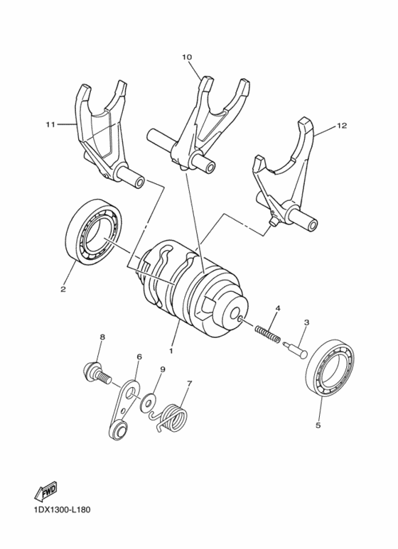 Shift cam & fork