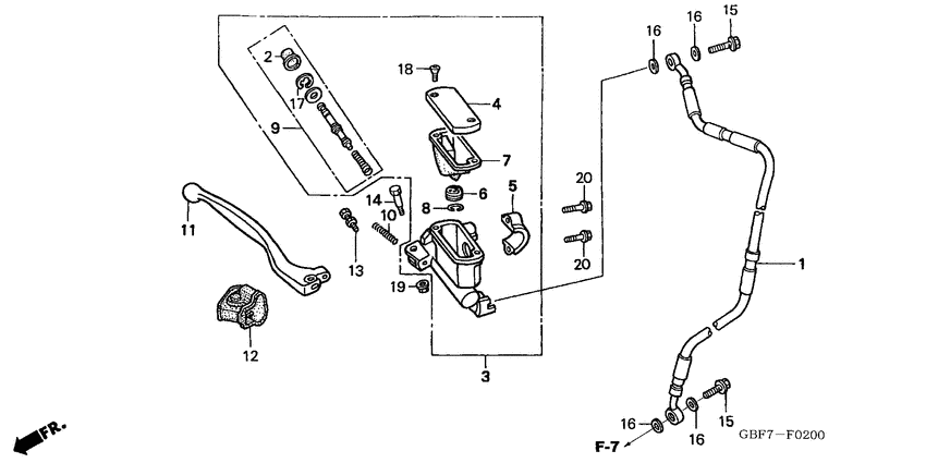 Fr. brake master cylinder