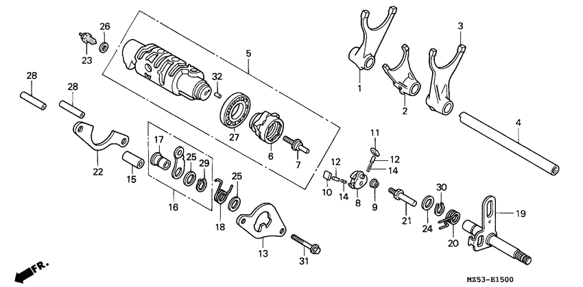 VF750CD Вилка переключения передач
