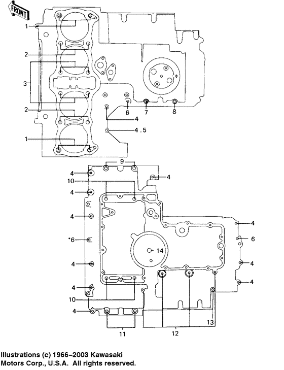 Crankcase bolt & stud pattern