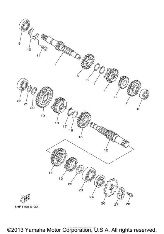 TTR125LR Трансмиссия