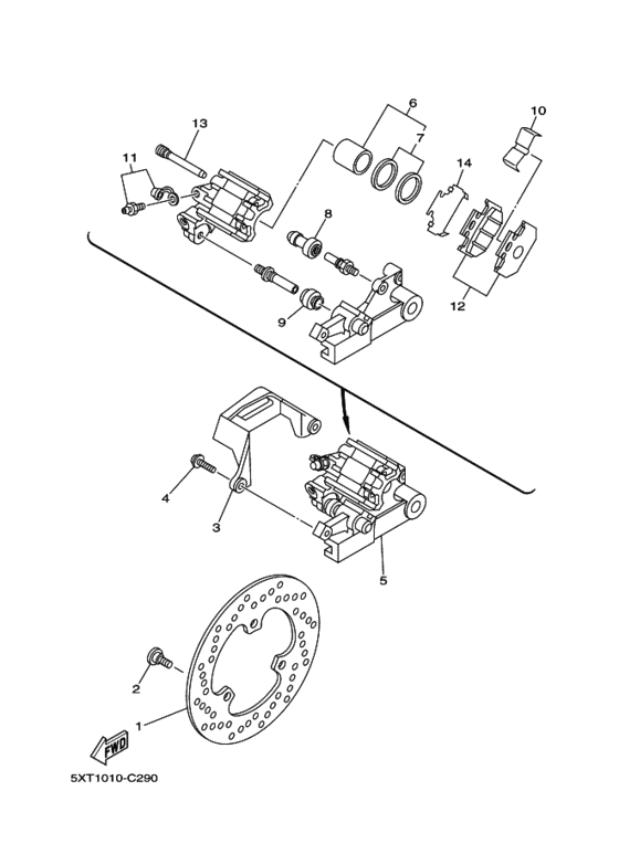 XG250 ﾘﾔ ﾌﾞﾚｰｷｷﾔﾘﾊﾟ