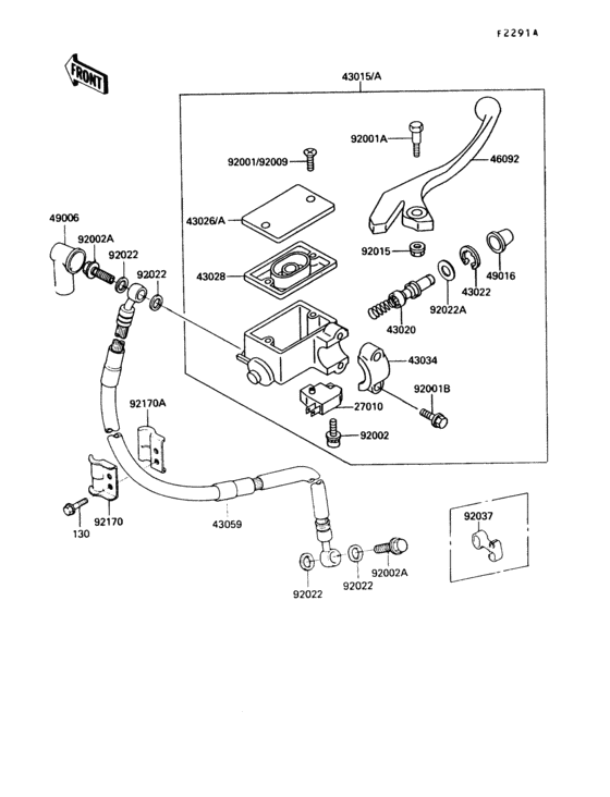 Front master cylinder(kl250-d8/d9)