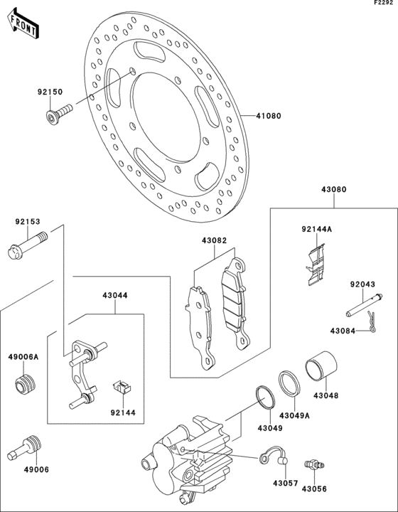 VN900 Передний тормоз