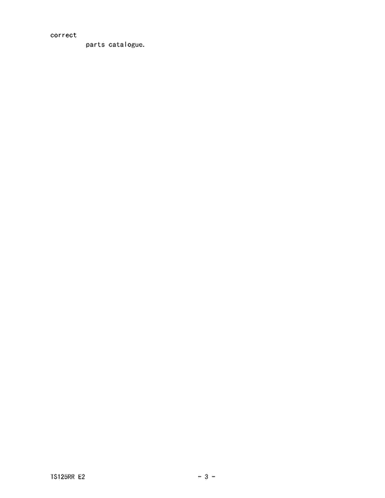 TS125 Catalog preface