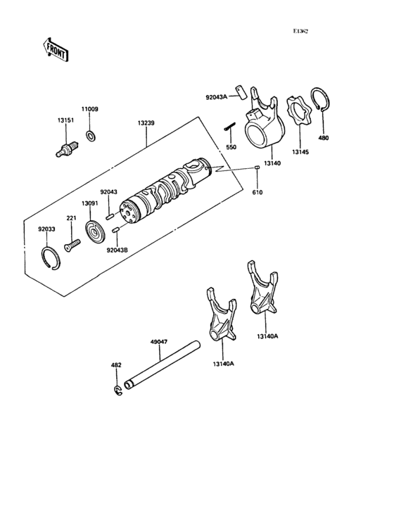 Change drum/shift fork
