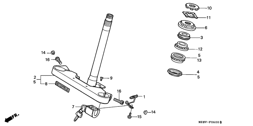 VT600CD Траверса нижняя