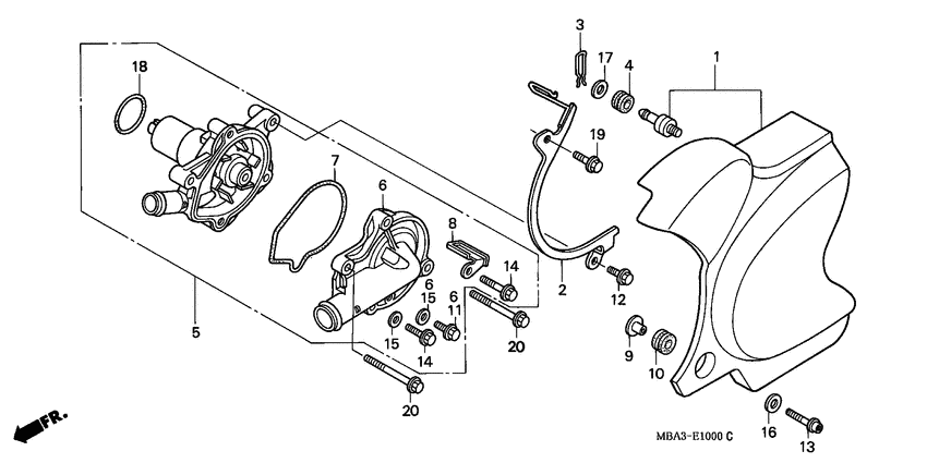 VT750C Водяная помпа