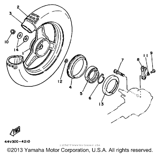 PW50T Переднее колесо