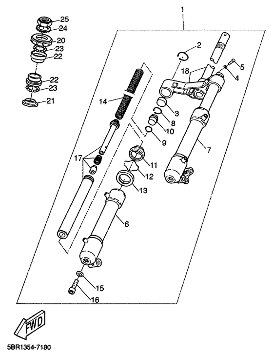 YQ50 Передняя вилка