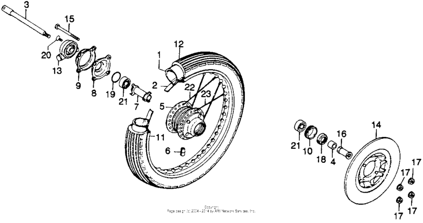 Front wheel + disc