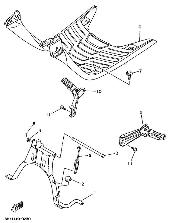 Stand. footrest
