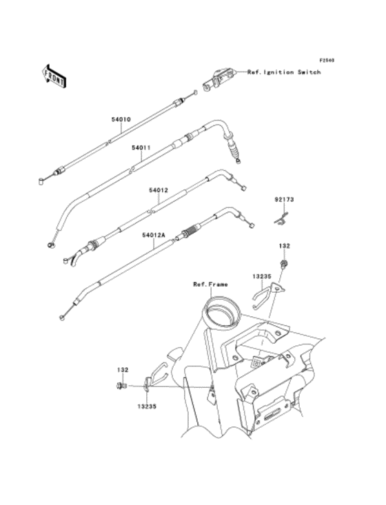ER650 Тросы управления