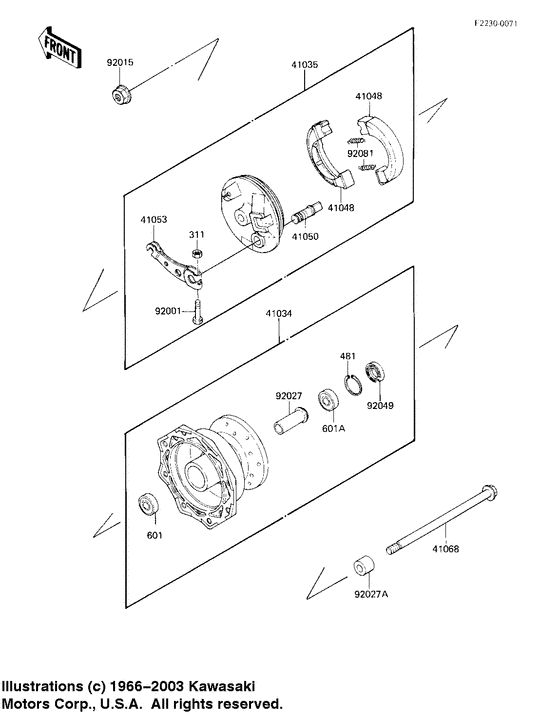 Front hub/brake