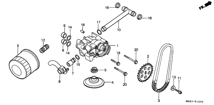 XRV650 Насос масляный  / фильтр масляный