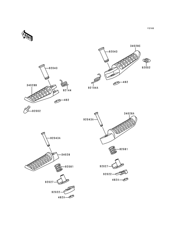 ZX600 Подножки