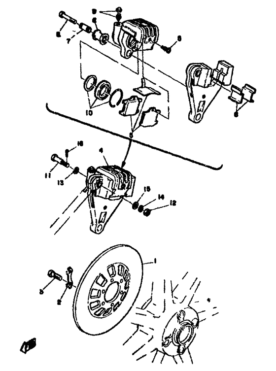 Rear disk brake. caliper