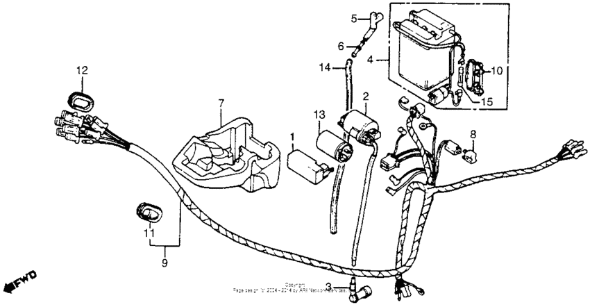 Wire harness + ignition coil + battery 81