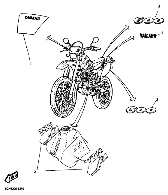 TT600R Graphic, emblem